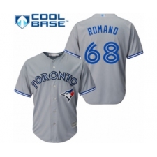 Youth Toronto Blue Jays #68 Jordan Romano Authentic Grey Road Baseball Player Jersey