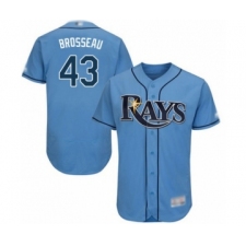 Men's Tampa Bay Rays #43 Mike Brosseau Columbia Alternate Flex Base Authentic Collection Baseball Player Jersey