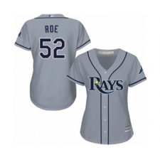 Women's Tampa Bay Rays #52 Chaz Roe Authentic Grey Road Cool Base Baseball Player Jersey