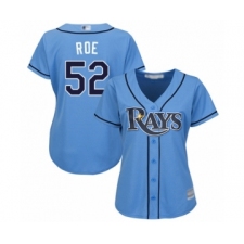 Women's Tampa Bay Rays #52 Chaz Roe Authentic Light Blue Alternate 2 Cool Base Baseball Player Jersey