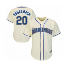 Youth Seattle Mariners #20 Daniel Vogelbach Authentic Cream Alternate Cool Base Baseball Player Jersey