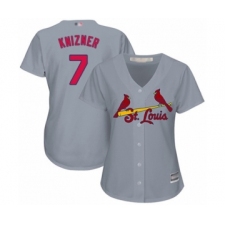 Women's St. Louis Cardinals #7 Andrew Knizner Authentic Grey Road Cool Base Baseball Player Jersey