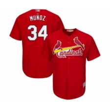 Youth St. Louis Cardinals #34 Yairo Munoz Authentic Red Alternate Cool Base Baseball Player Jersey