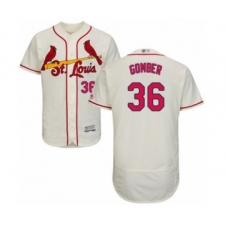 Men's St. Louis Cardinals #36 Austin Gomber Cream Alternate Flex Base Authentic Collection Baseball Player Jersey
