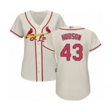 Women's St. Louis Cardinals #43 Dakota Hudson Authentic Cream Alternate Cool Base Baseball Player Jersey