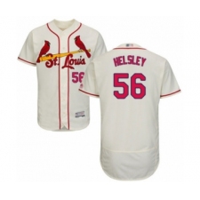 Men's St. Louis Cardinals #56 Ryan Helsley Cream Alternate Flex Base Authentic Collection Baseball Player Jersey
