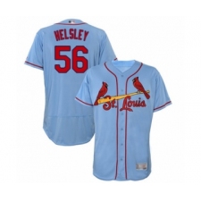 Men's St. Louis Cardinals #56 Ryan Helsley Light Blue Alternate Flex Base Authentic Collection Baseball Player Jersey