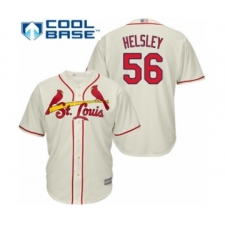 Youth St. Louis Cardinals #56 Ryan Helsley Authentic Cream Alternate Cool Base Baseball Player Jersey