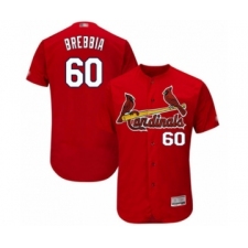 Men's St. Louis Cardinals #60 John Brebbia Red Alternate Flex Base Authentic Collection Baseball Player Jersey