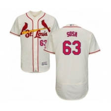 Men's St. Louis Cardinals #63 Edmundo Sosa Cream Alternate Flex Base Authentic Collection Baseball Player Jersey