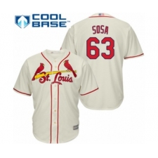 Youth St. Louis Cardinals #63 Edmundo Sosa Authentic Cream Alternate Cool Base Baseball Player Jersey