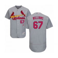 Men's St. Louis Cardinals #67 Justin Williams Grey Road Flex Base Authentic Collection Baseball Player Jersey