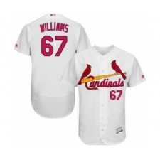 Men's St. Louis Cardinals #67 Justin Williams White Home Flex Base Authentic Collection Baseball Player Jersey