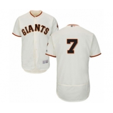 Men's San Francisco Giants #7 Donovan Solano Cream Home Flex Base Authentic Collection Baseball Player Jersey