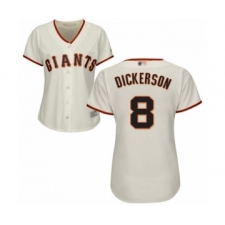 Women's San Francisco Giants #8 Alex Dickerson Authentic Cream Home Cool Base Baseball Player Jersey