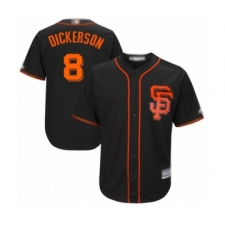 Youth San Francisco Giants #8 Alex Dickerson Authentic Black Alternate Cool Base Baseball Player Jersey