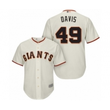 Youth San Francisco Giants #49 Jaylin Davis Authentic Cream Home Cool Base Baseball Player Jersey