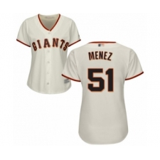 Women's San Francisco Giants #51 Conner Menez Authentic Cream Home Cool Base Baseball Player Jersey