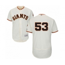 Men's San Francisco Giants #53 Austin Slater Cream Home Flex Base Authentic Collection Baseball Player Jersey