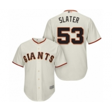 Youth San Francisco Giants #53 Austin Slater Authentic Cream Home Cool Base Baseball Player Jersey