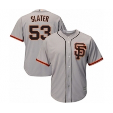 Youth San Francisco Giants #53 Austin Slater Authentic Grey Road 2 Cool Base Baseball Player Jersey