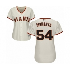 Women's San Francisco Giants #54 Reyes Moronta Authentic Cream Home Cool Base Baseball Player Jersey