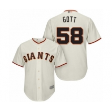 Youth San Francisco Giants #58 Trevor Gott Authentic Cream Home Cool Base Baseball Player Jersey