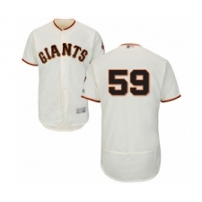 Men's San Francisco Giants #59 Andrew Suarez Cream Home Flex Base Authentic Collection Baseball Player Jersey