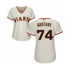 Women's San Francisco Giants #74 Jandel Gustave Authentic Cream Home Cool Base Baseball Player Jersey