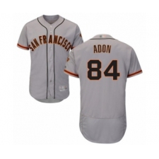 Men's San Francisco Giants #84 Melvin Adon Grey Road Flex Base Authentic Collection Baseball Player Jersey