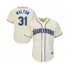 Youth Seattle Mariners #31 Donnie Walton Authentic Cream Alternate Cool Base Baseball Player Jersey
