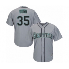 Youth Seattle Mariners #35 Justin Dunn Authentic Grey Road Cool Base Baseball Player Jersey