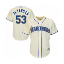 Youth Seattle Mariners #53 Dan Altavilla Authentic Cream Alternate Cool Base Baseball Player Jersey