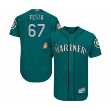 Men's Seattle Mariners #67 Matt Festa Teal Green Alternate Flex Base Authentic Collection Baseball Player Jersey