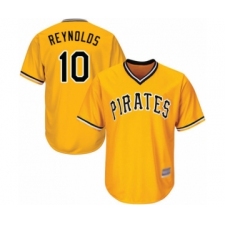 Youth Pittsburgh Pirates #10 Bryan Reynolds Authentic Gold Alternate Cool Base Baseball Player Jersey