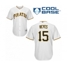 Youth Pittsburgh Pirates #15 Pablo Reyes Authentic White Home Cool Base Baseball Player Jersey
