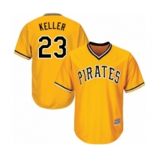 Youth Pittsburgh Pirates #23 Mitch Keller Authentic Gold Alternate Cool Base Baseball Player Jersey
