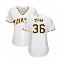 Women's Pittsburgh Pirates #36 Jose Osuna Authentic White Home Cool Base Baseball Player Jersey