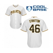 Youth Pittsburgh Pirates #46 Chris Stratton Authentic White Home Cool Base Baseball Player Jersey