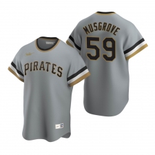 Men's Nike Pittsburgh Pirates #59 Joe Musgrove Gray Cooperstown Collection Road Stitched Baseball Jersey
