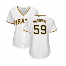 Women's Pittsburgh Pirates #59 Joe Musgrove Authentic White Home Cool Base Baseball Player Jersey