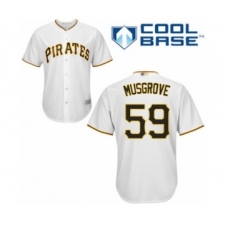 Youth Pittsburgh Pirates #59 Joe Musgrove Authentic White Home Cool Base Baseball Player Jersey