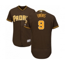 Men's San Diego Padres #9 Luis Urias Brown Alternate Flex Base Authentic Collection Baseball Player Jersey