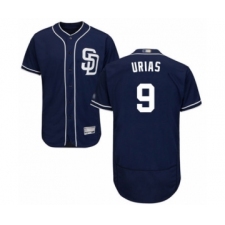 Men's San Diego Padres #9 Luis Urias Navy Blue Alternate Flex Base Authentic Collection Baseball Player Jersey