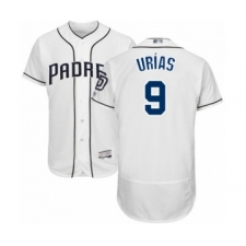 Men's San Diego Padres #9 Luis Urias White Home Flex Base Authentic Collection Baseball Player Jersey