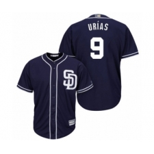 Youth San Diego Padres #9 Luis Urias Authentic Navy Blue Alternate 1 Cool Base Baseball Player Jersey