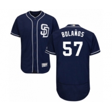 Men's San Diego Padres #57 Ronald Bolanos Navy Blue Alternate Flex Base Authentic Collection Baseball Player Jersey