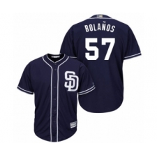 Youth San Diego Padres #57 Ronald Bolanos Authentic Navy Blue Alternate 1 Cool Base Baseball Player Jersey