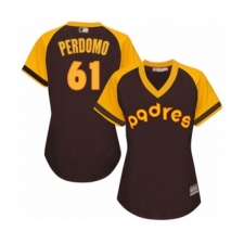 Women's San Diego Padres #61 Luis Perdomo Authentic Brown Alternate Cooperstown Cool Base Baseball Player Jersey