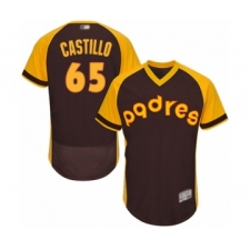 Men's San Diego Padres #65 Jose Castillo Brown Alternate Cooperstown Authentic Collection Flex Base Baseball Player Jersey